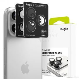 Juodas apsauginis kameros stikliukas Apple Iphone 17 Pro / 17 Pro Max "Ringke Camera Frame Protector 2-Pack"