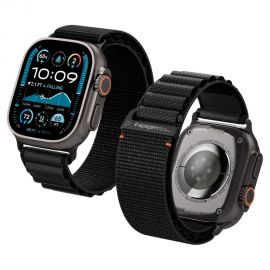 Juoda apyrankė Apple Watch 8 / 9 / 10 / 11 / SE / Ultra (44 / 45 / 46 / 49 MM) "SPIGEN WBF1 BAND"