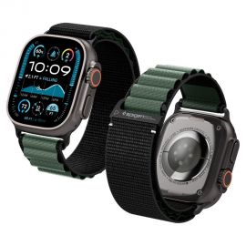 Juoda-žalia apyrankė Apple Watch 8 / 9 / 10 / 11 / SE / Ultra (44 / 45 / 46 / 49 MM) "SPIGEN WBF1 BAND"