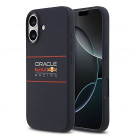 Tamsiai mėlynas dėklas Apple Iphone 17 "Red Bull Silicone Horizontal Logo MagSafe"