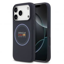 Tamsiai mėlynas dėklas Apple Iphone 17 Pro "Red Bull Silicone Blue Ring MagSafe"