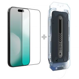 Apsauginis ekrano stikliukas su aplikatoriumi telefonui Apple Iphone 17 Pro "Nillkin Tempered Glass CP PRO 2.5D"