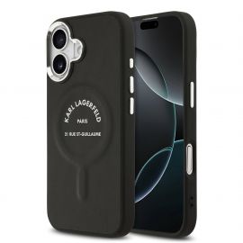 Juodas originalus dėklas Karl Lagerfeld PU RSG Logo MagSafe telefonui Apple Iphone 17