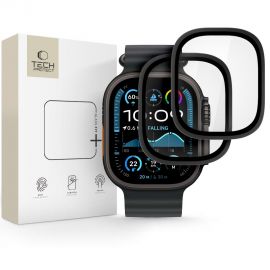 Juodas apsauginis stiklas Apple Watch Ultra 1 / 2 (49mm) "TECH-PROTECT GLASS RING 2-PACK"