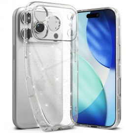 Skaidrus blizgantis dėklas Apple Iphone 17 Pro "Ringke Air"