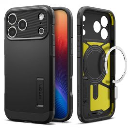 Juodas dėklas Apple Iphone 17 Pro Max "Spigen Tough Armor T Magsafe"
