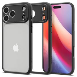 Juodas matinis dėklas Apple Iphone 17 Pro Max "Spigen Ultra Hybrid"