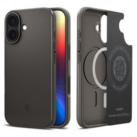 Pilkas dėklas Apple Iphone 17 "Spigen Thin Fit Mag Magsafe"