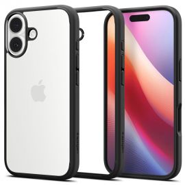 Juodas matinis dėklas Apple Iphone 17 "Spigen Ultra Hybrid"