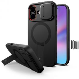 Juodas dėklas Apple Iphone 17 "Tech-Protect Kevlar Aura Magsafe"