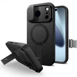 Juodas dėklas Apple Iphone 17 Pro "Tech-Protect Kevlar Aura Magsafe"