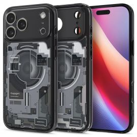 Juodas zero one dėklas Apple Iphone 17 Pro Max "Spigen Ultra Hybrid Mag Magsafe"