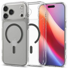 Skaidrus-grafiti dėklas Apple Iphone 17 Pro Max "Spigen Ultra Hybrid Mag Magsafe"