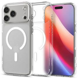 Baltas frost dėklas Apple Iphone 17 Pro Max "Spigen Ultra Hybrid Mag Magsafe"
