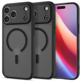 Juodas frost dėklas Apple Iphone 17 Pro "Spigen Ultra Hybrid Mag Magsafe"