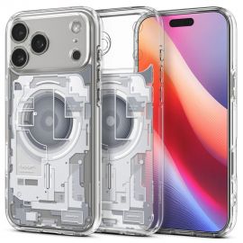 Baltas zero one dėklas Apple Iphone 17 Pro "Spigen Ultra Hybrid Mag Magsafe"