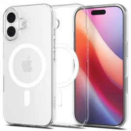 Skaidrus-baltas dėklas Apple Iphone 17 "Spigen Liquid Crystal Mag Magsafe"