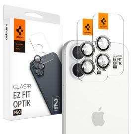 Skaidrus apsauginis stiklas galiniai kamerai Apple Iphone 16 / 16 Plus / 17 "Spigen Optik" 2vnt