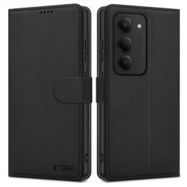 Juodas atverčiamas dėklas Xiaomi Redmi 15 4G / 5G "Tech-Protect Wallet"