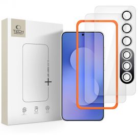 Ekrano ir kameros apsauginis stiklas Samsung Galaxy S25 FE "Tech-Protect Easy Set 3-Pack"