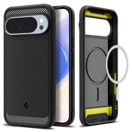 Juodas matinis dėklas Google Pixel 10 Pro XL "Spigen Rugged Armor MagSafe"