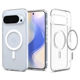 Skaidrus-baltas dėklas Google Pixel 10 Pro XL "Spigen Ultra Hybrid Mag Magsafe"