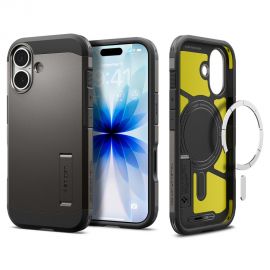 Pilkas dėklas Apple Iphone 17 "Spigen Tough Armor T Magsafe"