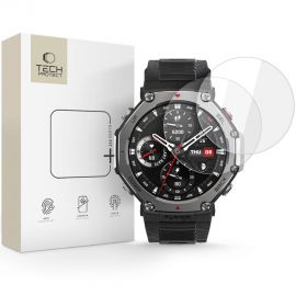 Skaidrus apsauginis stiklas Amazfit T-REX 3 Pro 48MM "TECH-PROTECT GLASS FIT+ 2-PACK"