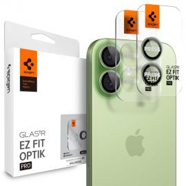 Žalias apsauginis stiklas galiniai kamerai Apple Iphone 16 / 16 Plus / 17 Spigen Optik Ez Fit 2-Pack"