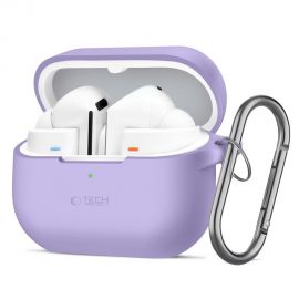 Levandų spalvos dėklas Samsung Galaxy Buds 3 / 3 FE / 3 Pro "Tech-Protect Silicone Hook"