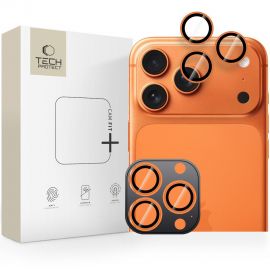 Oranžinis stiklas galiniai kamerai Apple Iphone  14 Pro / 14 Pro Max / 15 Pro / 15 Pro Max  / 16 Pro / 16 Pro Max / 17 Pro / 17 Pro Max "Hofi Camring Fit+"