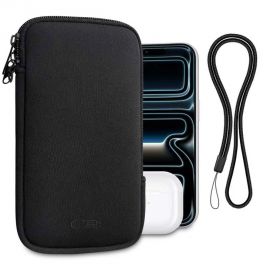 Juodas universalus dėklas skirtas telefonui 6.0-7.2 "TECH-PROTECT SM70 UNIVERSAL"