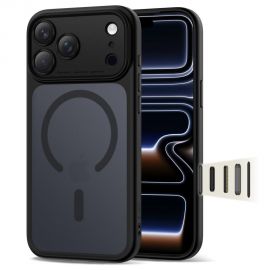 Juodas matinis dėklas Apple Iphone 17 Pro Max "Tech-Protect Magpeak Magsafe CC"