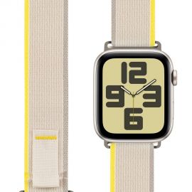 Beige-geltona apyrankė Apple Watch 42-49mm M-L "OBAL:ME Textile Strap"