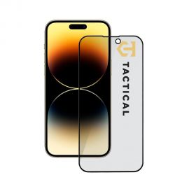 Juodas apsauginis ekrano stikliuklas Apple iPhone 14 Pro "Tactical Glass Shield Privacy Stealth 5D"