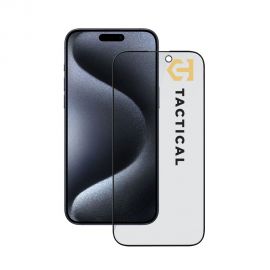 Juodas apsauginis ekrano stikliuklas Apple Iphone 15 Pro "Tactical Glass Shield Privacy Stealth 5D"