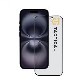 Juodas apsauginis ekrano stikliuklas Apple iPhone 15 / 16 "Tactical Glass Shield Privacy Stealth 5D"