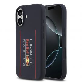 Tamsiai mėlynas dėklas Apple Iphone 17 "Red Bull Silicone Vertical Logo MagSafe"