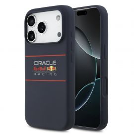 Tamsiai mėlynas dėklas Apple Iphone 17 Pro Max "Red Bull Silicone Horizontal Logo MagSafe"