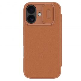 Rudas atverčiamas dėklas Apple iPhone 17 "Nillkin Qin Pro Book"