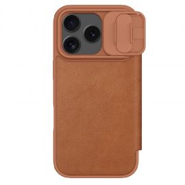 Rudas atverčiamas dėklas Apple iPhone 17 Pro "Nillkin Qin Pro Book"