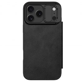 Juodas atverčiamas dėklas Apple iPhone 17 Pro Max "Nillkin Qin Pro Book"