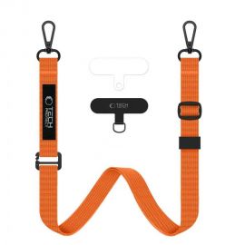 Oranžinės spalvos dirželis "TECH-PROTECT C6S ROPE CROSSBODY"