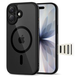 Juodas-skaidrus dėklas Apple Iphone 17 "Tech-Protect Magpeak Magsafe CC"