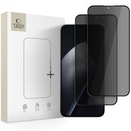 Juodas apsauginis ekrano stikliukas Xiaomi 15T / 15T Pro "TECH-PROTECT GLASS SPY + 2-PACK"
