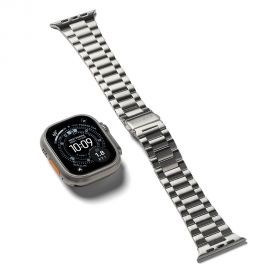 Sidabrinė apyrankė Apple Watch 8 / 9 / 10 / 11 / SE / ULTRA (44 / 45 / 46 / 49 MM) "RINGKE METAL ONE AIR"