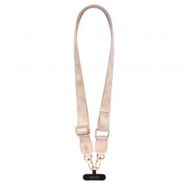 Rausvas dirželis "Guess Crossbody Strap PU 4G Metal Logo"