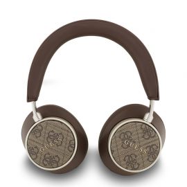 Rudos belaidės ausinės "Guess PU Leather 4G Classic Logo ENC Wireless Headphone"