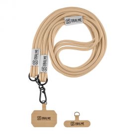 Khaki dirželis telefono OBAL:ME NeckTag Trio Rope for Mobile Phone