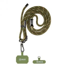 Army žalias dirželis telefono OBAL:ME NeckTag Rope for Mobile Phone